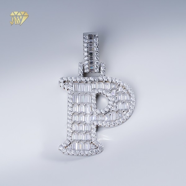 Letter P Pendant Baguette Diamond Wholesale