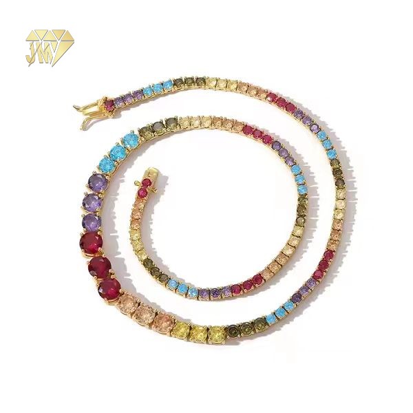 Rainbow Tennis Necklace Wholesale