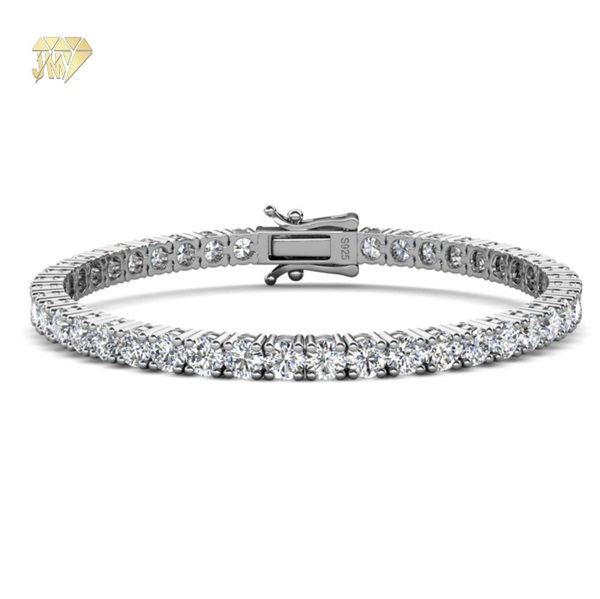 Diamond Tennis Bracelet Lab Grown Rhodium Plated OEM/ODM Jewelry Manufacturer