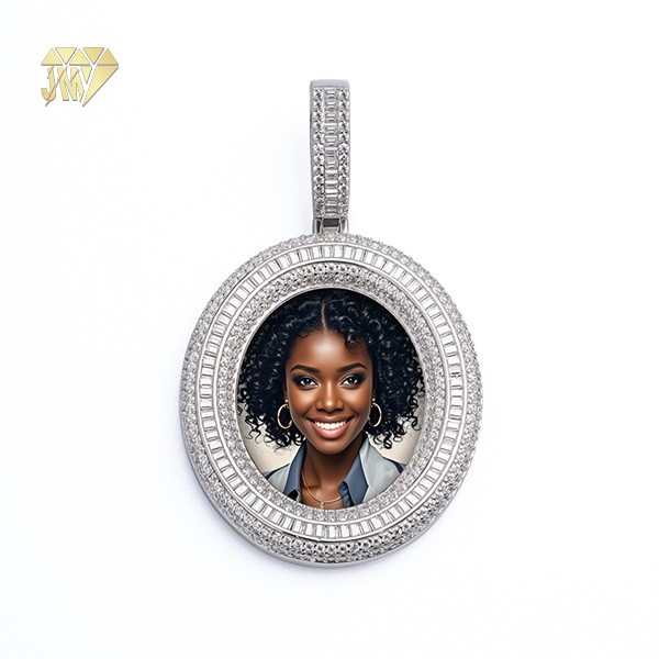 925 Silver Diamond Picture Pendant Custom Portrait Memorial Jewelry Wholesalers