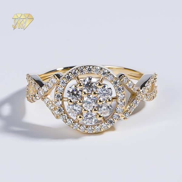 10K Yellow Gold Diamond Engagement Ring for North American Jewelry Market