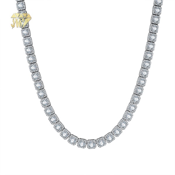 Mens Tennis Necklace Diamond Rhodium 14k Gold Plated Iced Out Hip Hop Jewelry