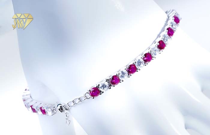 Silver tennis bracelet women