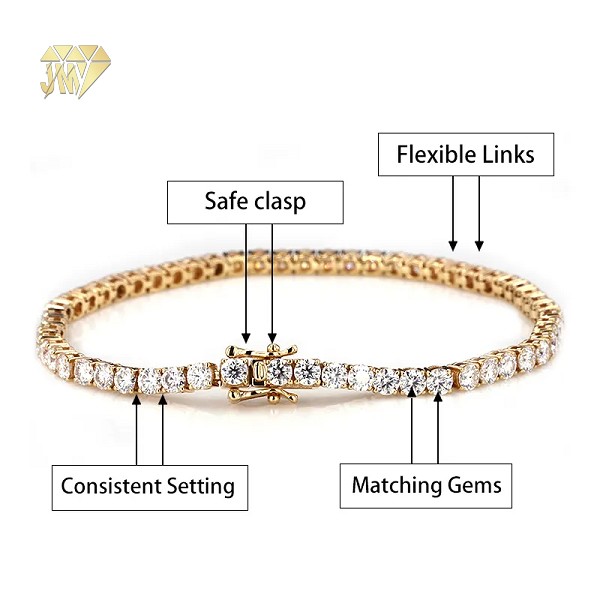 Diamond tennis bracelet lab grown
