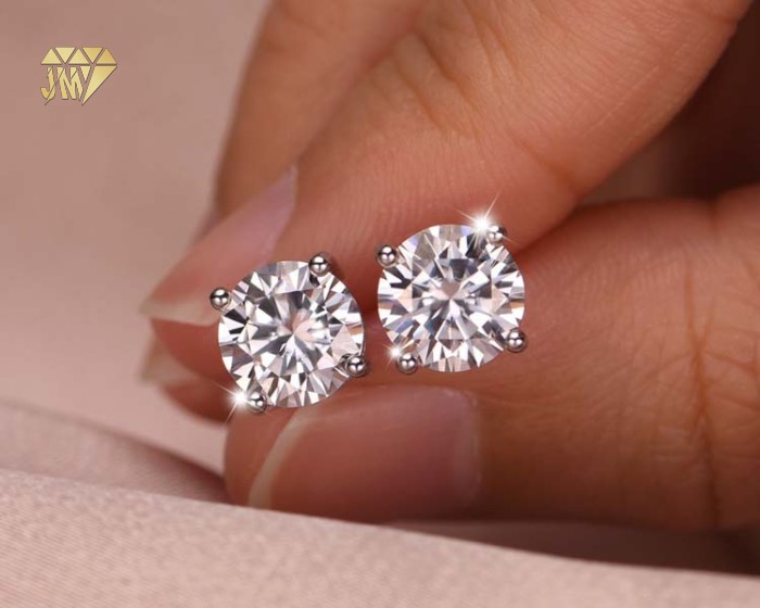 custom 1 ctw diamond stud earrings wholesale